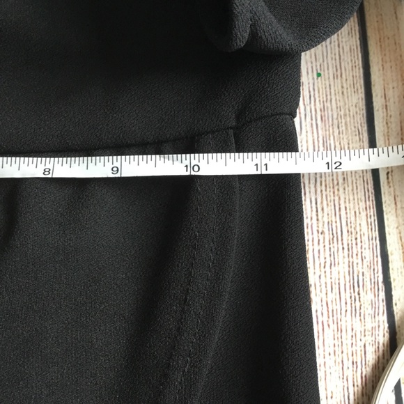 Nasty Gal Long Sleeve Faux Wrap Black Mini Dress Size 4 - Picture 7 of 8